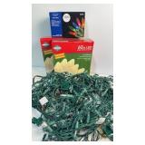 Lot of Christmas lights. Opened strands and work.