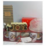 Norman Rockwell mug set and two Avon candles