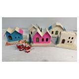 Vintage Putz Christmas houses - made in Japan