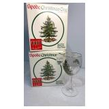 Two sets of Spode all purpose wine glasses