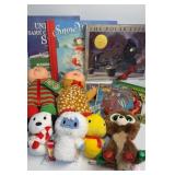 Christmas books, two cabbage patch and stuffies