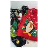 Ugly Christmas vests black 1x and red XL