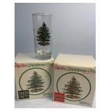 Two sets of four Spode highball glasses
