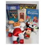 Christmas books and plush, including cabbage