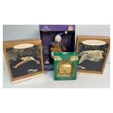 Assortment of ornaments including Star Trek and
