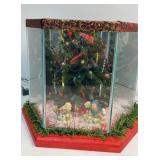 Vintage light up diorama decor with tree