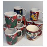 Various Christmas mugs