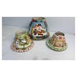 Three Yankee Candle Jar Plate & Shade