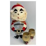 Handmade Santa display and votives