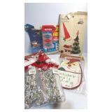 Vintage Santa mail bag, Crowley's garland, paper