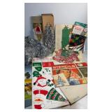 Lots of vintage tinsel and garland and various