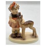 Hummel Girl w Fawn Deer Figurine #136 5.5'