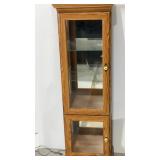 Lighted Curio Cabinet  56.5x20.25x12'