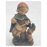 Anri Ferrándiz Boy Drummer w Bear Figurine 2.75'