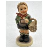 Hummel Boy w Basket Figurine #51 3/0 3.74'