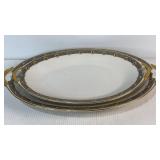 2  Limoge China Service Platters 14' & 16'
