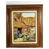 Vizkelety Signed Cottage Landscape Painting!