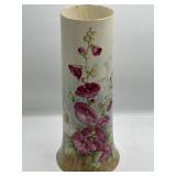 Blenko Willets Floral Art Pottery Vase 15 x 6.5'