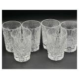 Bohemian Cut Crystal Shot Glasses- 6pc  3.25'