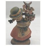 Anri Ferrandiz Girl w Flowers & Donkey Figure 6.5'