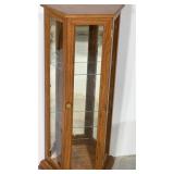 Wood Corner Curio Display Cabinet