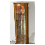 Curved Glass Corner Curio Cabinet 57x19x13?