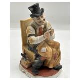 Vtg. Cobbler Repairing Shoe Figurine 8x4.75x4.25