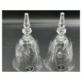 Bohemia Cut Crystal Bells w Prism Drops 6'
