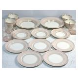 American Limoges Coral Pink Dish Set