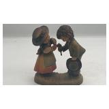 Anri Ferrandiz Boy & Girl w Heart & Flower 7'