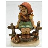 Hummel Girl on Fence w Basket #112 2/0 4'