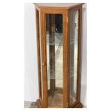 Wood Corner Curio Display Cabinet