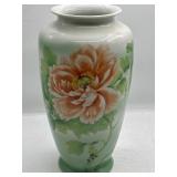 Hand Painted Floral Porcelain Vase 12'