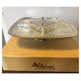 Viking Glass Relish Tray Set