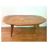 Mid Century Modern Live Edge Wood Coffee Table