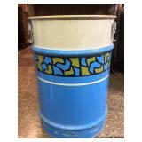 Retro Metal Drum Canister Vacuum Bin