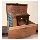 Perfectos Wood Cigar Box Clock Body Measuring Ad