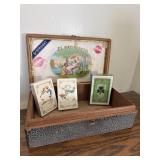 El Satisfacto Wood Cigar Box & Playing Cards