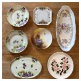 Floral Porcelain Dishes & Plates Vintage