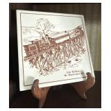 Mt Washington Railway Trivet & Wood Stand