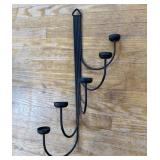 Wrought Iron Wall Candelabra Tea Light Holder