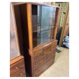 Vintage Wood Hutch Cabinet