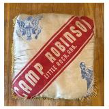 Vintage Camp Robinson Army Pillow US Military Base