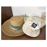 Adventure Hat Pair Straw & Canvas Sun Caps