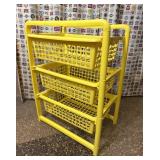 Retro Yellow Storage Rack