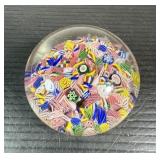 Art Glass Millefiori Paperweight