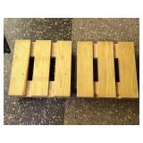 Wood Plant Carts Rolling Houseplant Dollies Pair