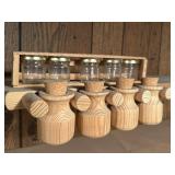 Wood Spice Jars Or Small Parts Rack Set