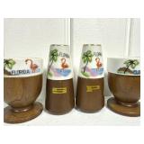 Mid Century Flamingo Salt & Pepper Florida Cruets