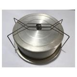 Vintage Aluminum Cake Pan Lidded Set